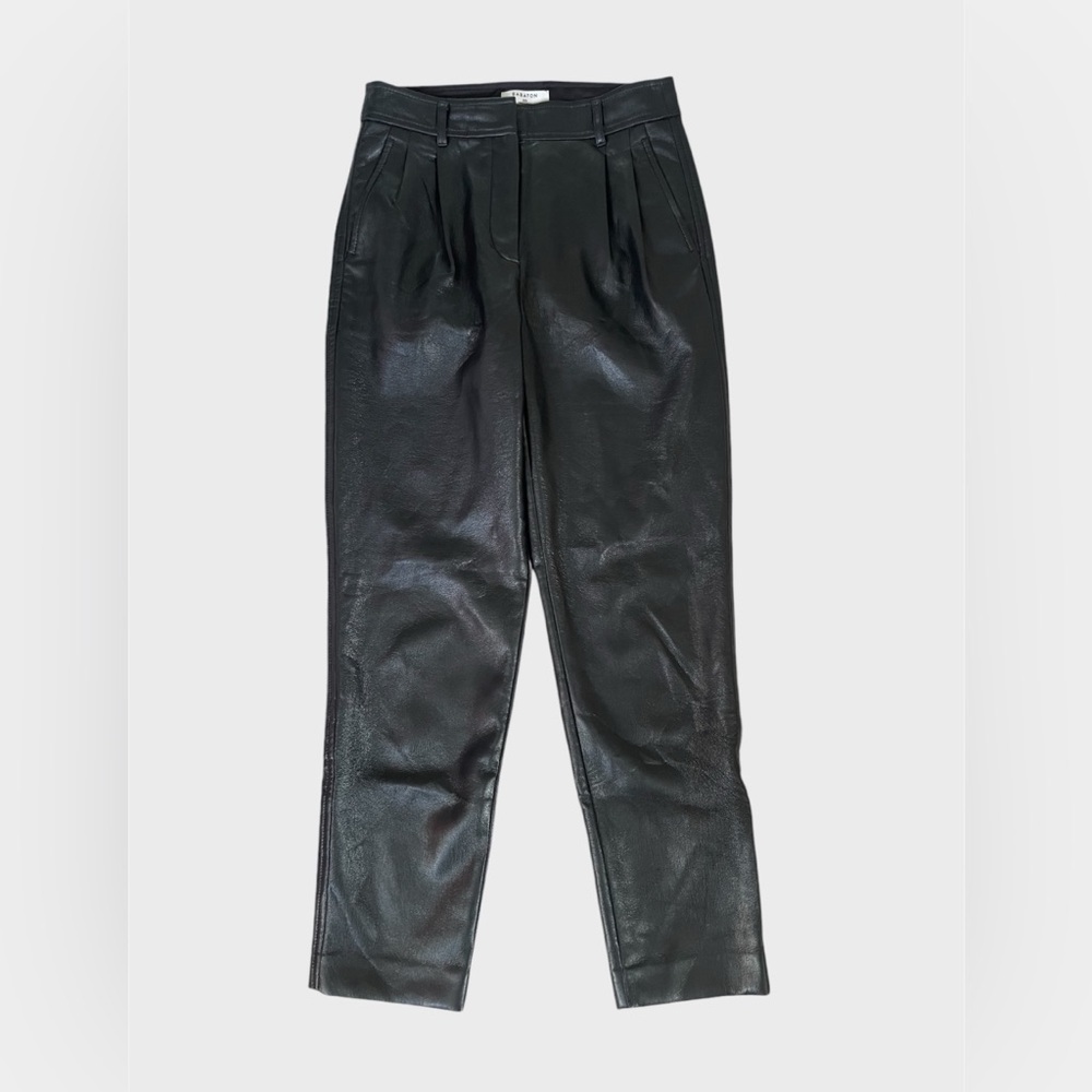 Aritzia Babaton Faux Leather Pleated Pant